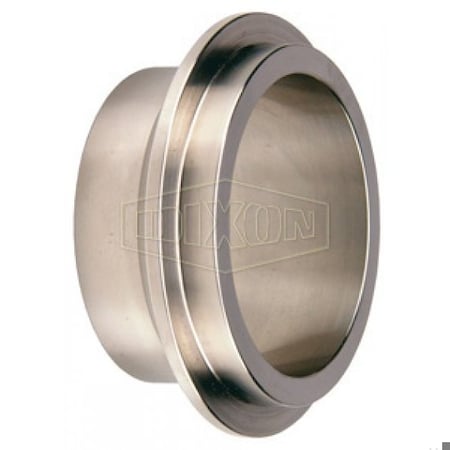 Dixon Short Weld Ferrule, 2-1/2 in Nominal, Male I-Line End Style, 304 SS, Domestic 14WI-G250